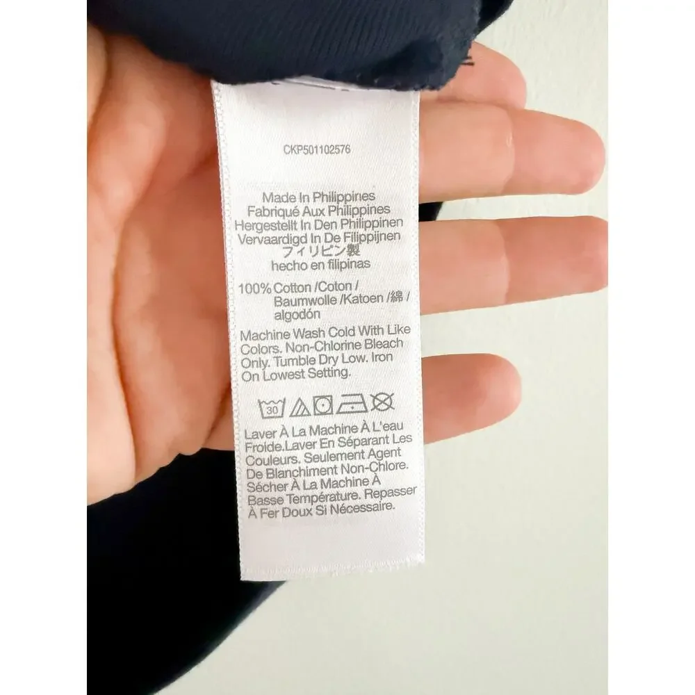 Madewell | NWT 90s Crewneck Tank Midnight Navy Compact Cotton | Sz XS - Picture 4 of 7